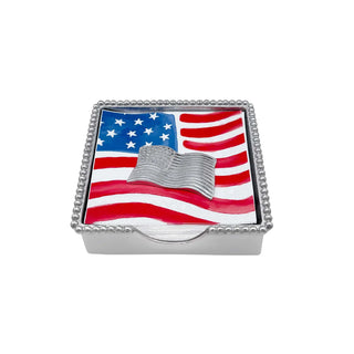 American Flag Beaded Napkin Set