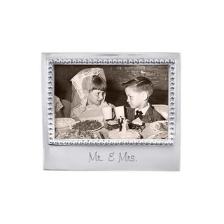 Mr. and Mrs. Beaded 4X6 Frame - J.A. Whitney