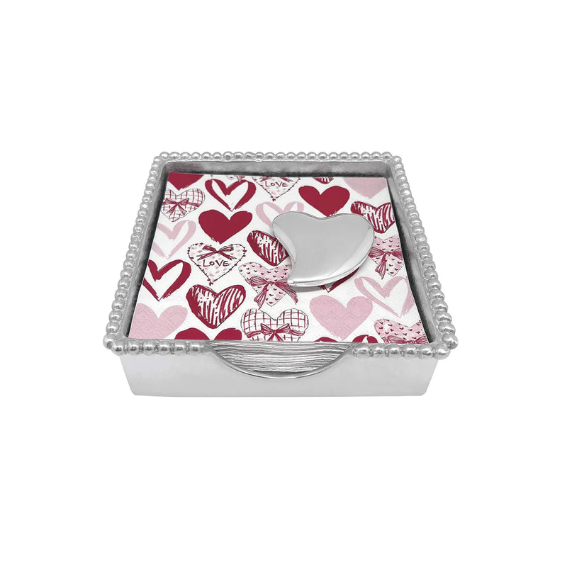 Heart Beaded Napkin Box Set