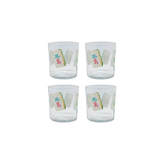 Mahjong Double Old Fashioned Glasses - Set of 4