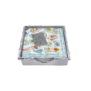 Mahjong Tile Bamboo Napkin Box Set - J.A. Whitney