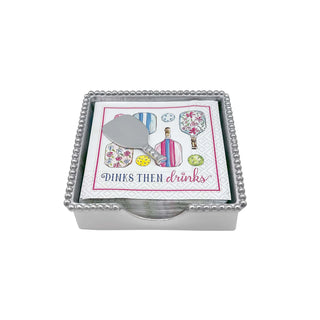 Pickleball Drinks Beaded Napkin Box Set - J.A. Whitney