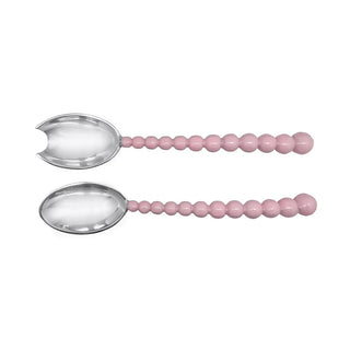 Pearled Pink Salad Servers - J.A. Whitney