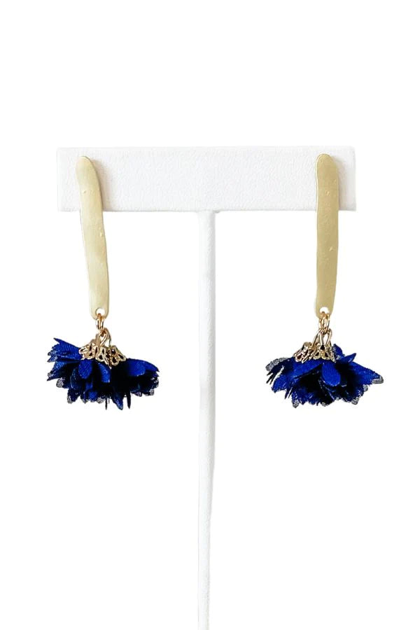 Navy Flutter Earrings