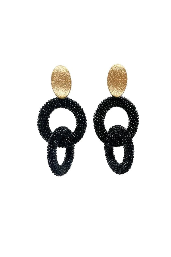Black Natalia Earrings