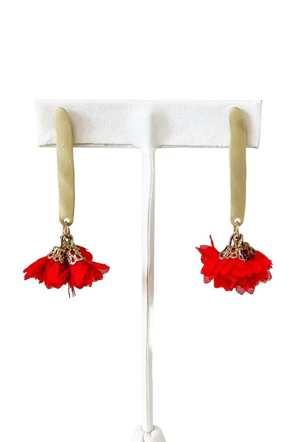 Red Flutter Earrings