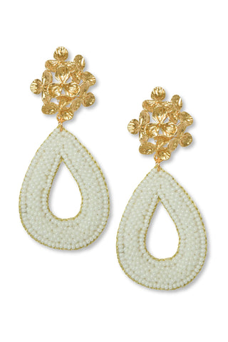 White Jasmine Floral Earrings - J.A. Whitney