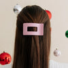 Merry Pinkmas Small Flat Rectangle Hair Clip