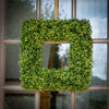 18" Square Faux Boxwood Wreath