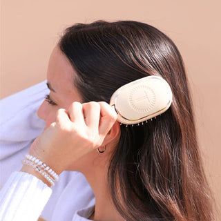Mini Boar Bristle Hair Brush - Tan - J.A. Whitney