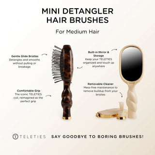 Mini Detangler Hair Brush for Medium Hair - Tan - J.A. Whitney