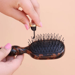 Mini Detangler Hair Brush for Medium Hair - Tortoise - J.A. Whitney