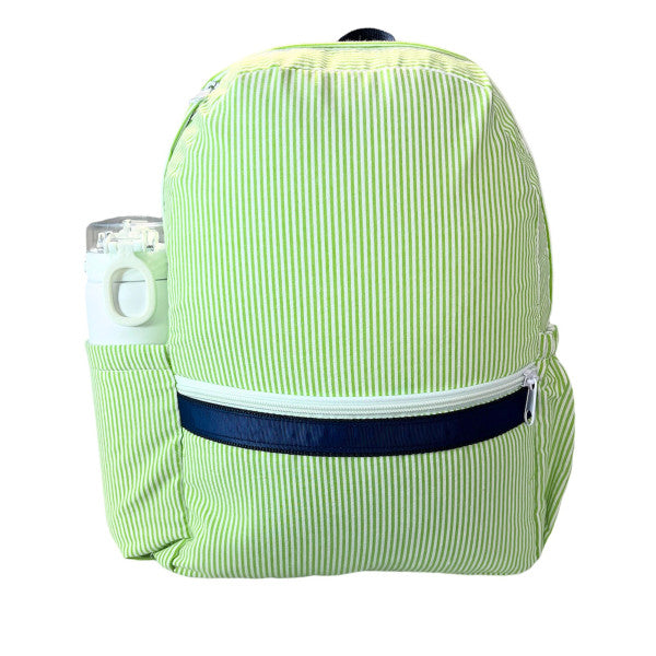 Grasshopper Seersucker Large Backpack with Pockets (Personalization Included)