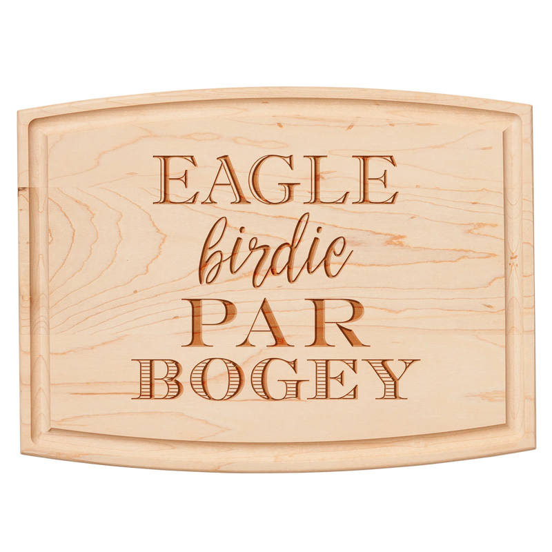 Eagle Birdie Par Bogey Arched Maple Board