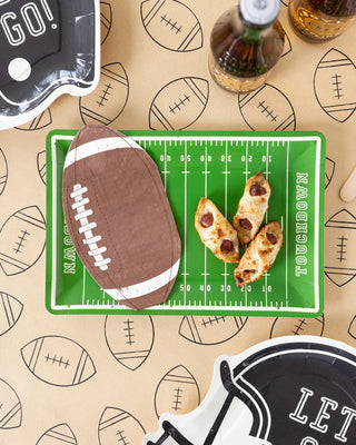 Football Shaped Paper Napkin
