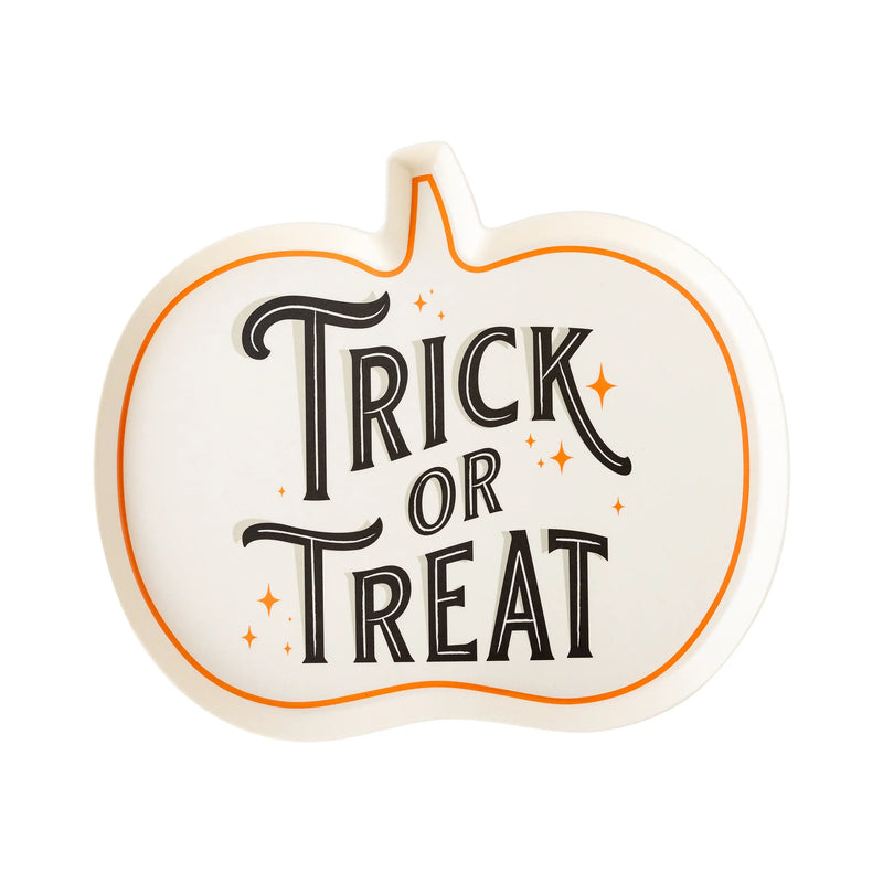Trick or Treat Bamboo Shaped Tray