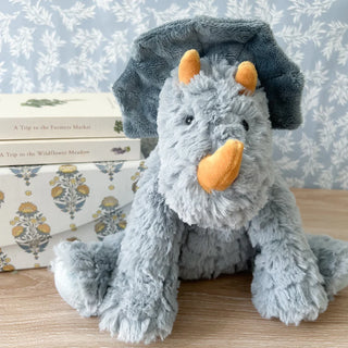 Blue Bashful Dino plush by Mon Ami