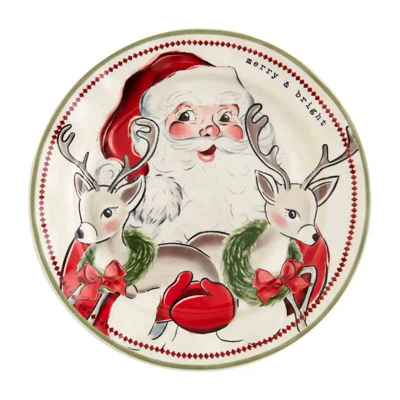 Reindeer Santa Salad Plate
