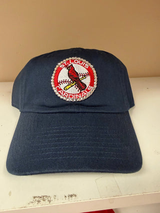 Navy Blue St. Louis Cardinals Bling Baseball Hat - J.A. Whitney