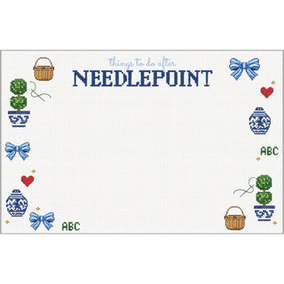 Needlepoint slab notepad by WH Hostess