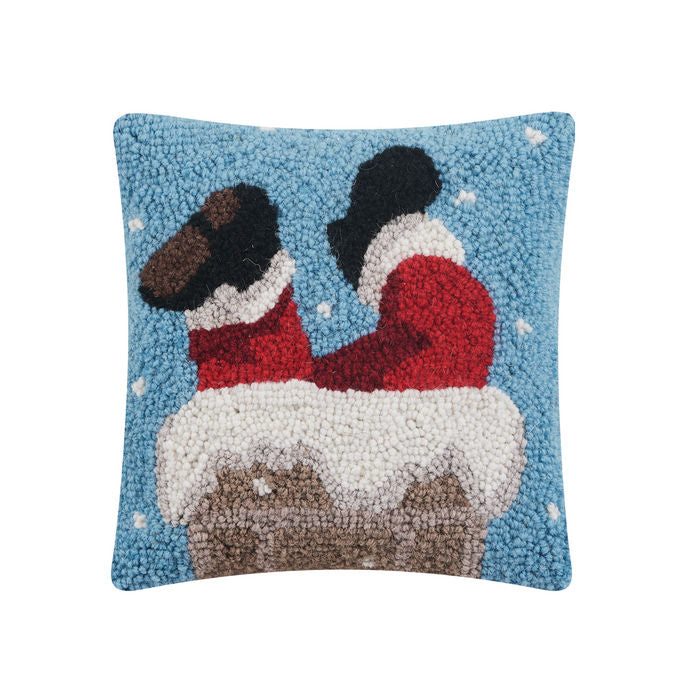 Santa Chimney 10"X10" Pillow