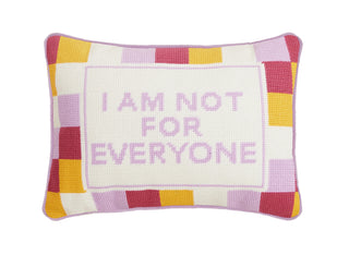 Not for Everyone Embroidered Pillow - J.A. Whitney
