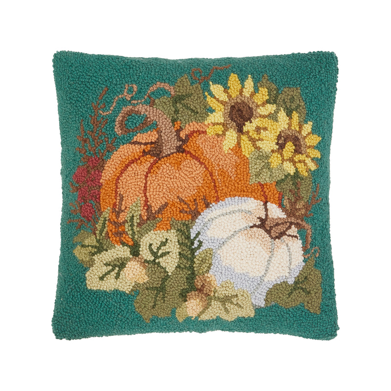 Orange & White Pumpkin 16"x16" Pillow