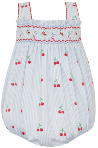 Petit Bebe Girl's Cherry Print Strap Bubble