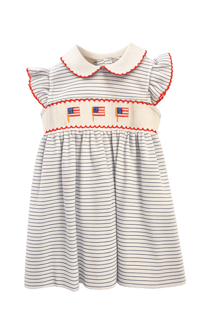 Petit Bebe Girl's Flag Sleeveless Dress