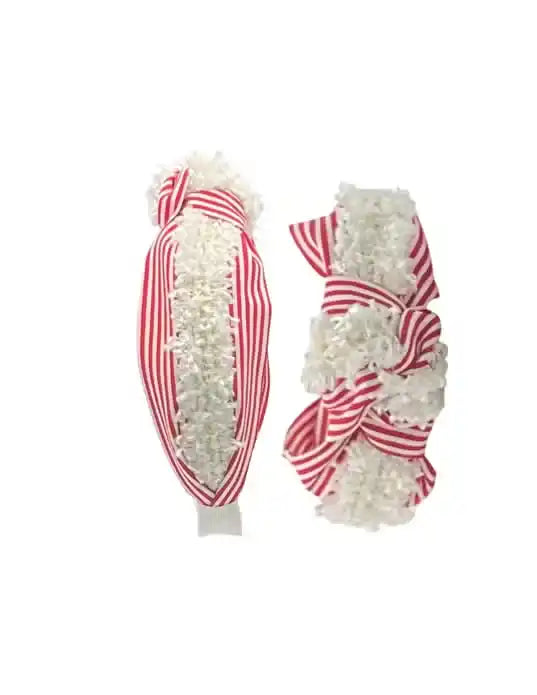 Red & White Stripe Knotted Headband