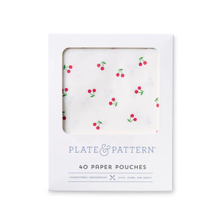 Cherry on top cherry print paper gift pouches by Plate & Pattern