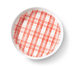 Red plaid plate liner — alternate view by Plate & Pattern