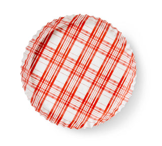 Red plaid holiday plate liner by Plate & Pattern