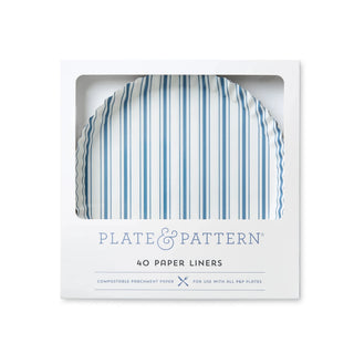 Seascape blue plate liner — styled coastal table by Plate & Pattern