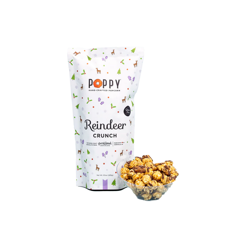 Reindeer Crunch Poppy Popcorn Market Bag