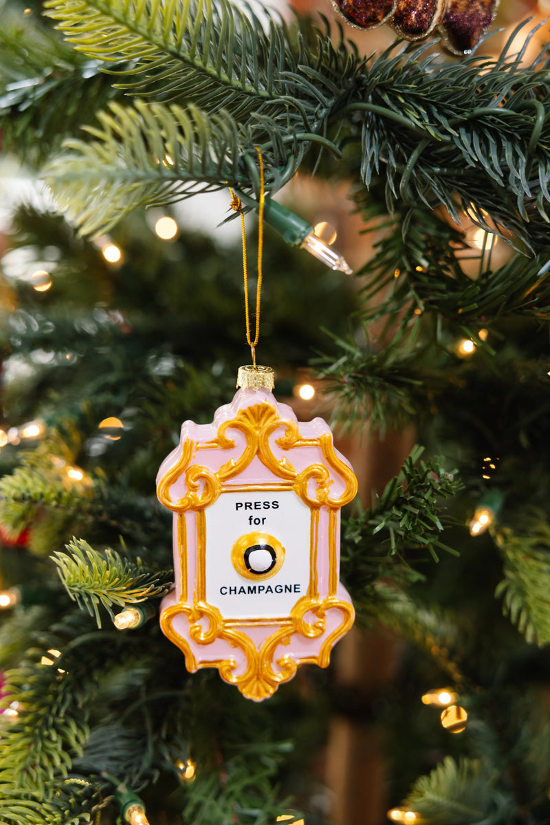 Champagne Button Ornament