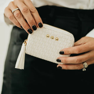 Wynona Woven Wallet - Cream