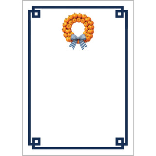 Pumpkin wreath 5x7 notepad by WH Hostess