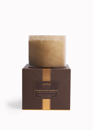 Pumpkin Seed & Sandalwood 3-Wick 30 oz Candle - J.A. Whitney