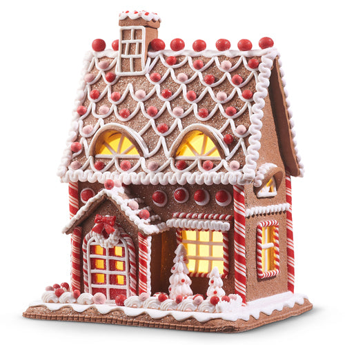 12" Lighted Gingerbread House