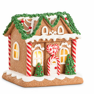 5.5" Gingerbread House w/ White Door