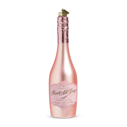 8.25" Pink Champagne Ornament