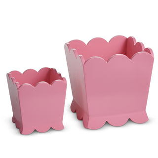Pink Scalloped Planter - Personalization Included