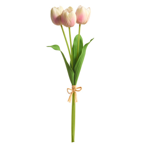 20" Real Touch Light Pink Tulip Bundle