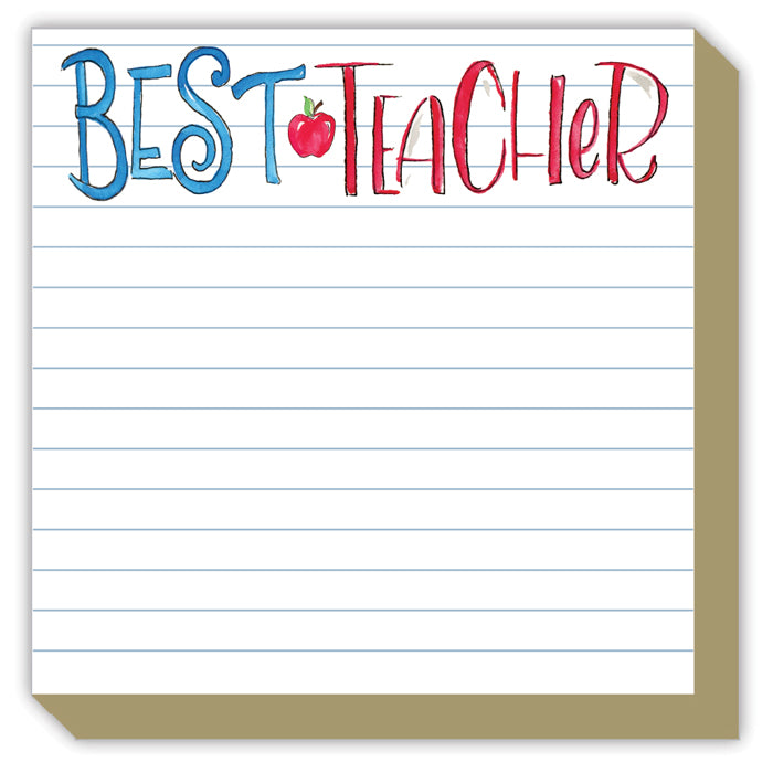 Best Teacher w/ Apple - Mini Luxe Notepad