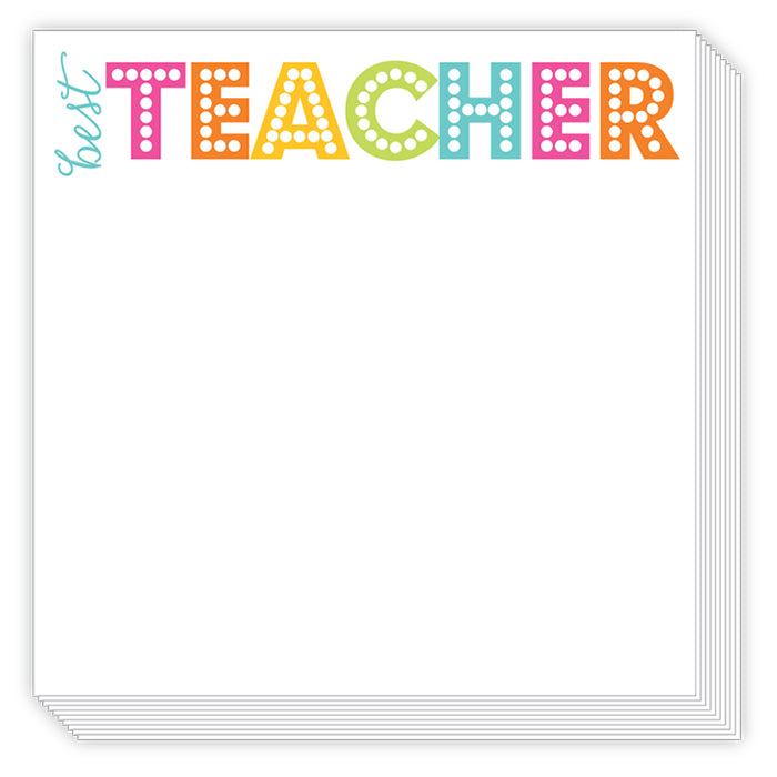 Best Teacher (Hot Pink) - Mini Luxe Notepad