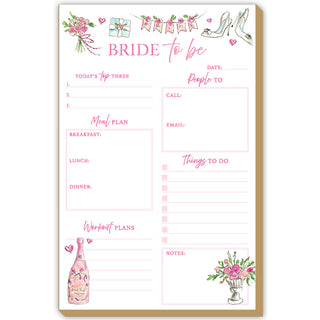 Pink Bride to Be Agenda - Large Luxe Notepad