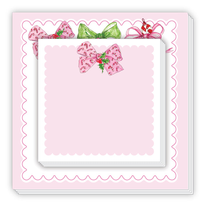 Pink & Green Christmas Bows - Duo Notepad