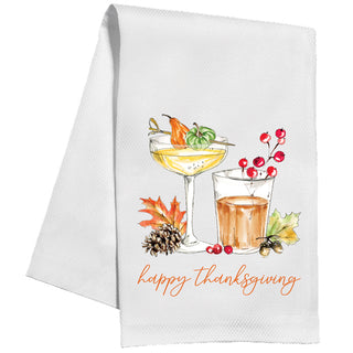 Happy Thanksgiving Fall Cocktails - Kitchen Towel