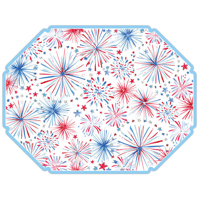 Patriotic Fireworks - Die Cut Paper Placemat